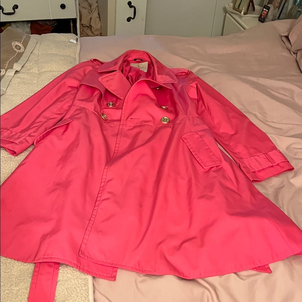 Kate Spade Vibrant Pink Trench Coat